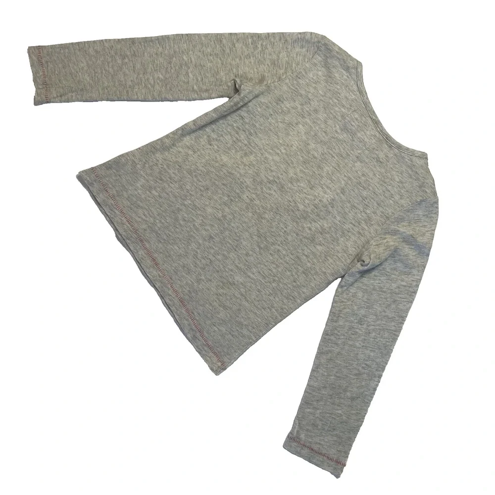 Next Kids Grey Long Sleeve Applique Bunny Face Fuzzy Tail‎ T Shirt Top 3-4 Years